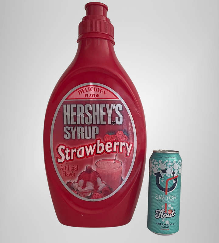 Vintage 1980s Giant Hersheys Strawberry Syrup Money Bank  47cm Plastic Tip Jar  Retro Diner Décor