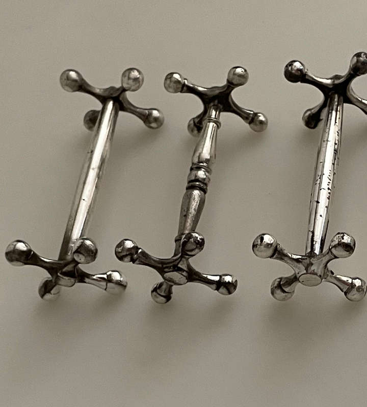 Set of 5 Vintage 1940s Silverplated Knife Rests  Mappin & Webb & Mixed Designs  Also Ideal for Pen