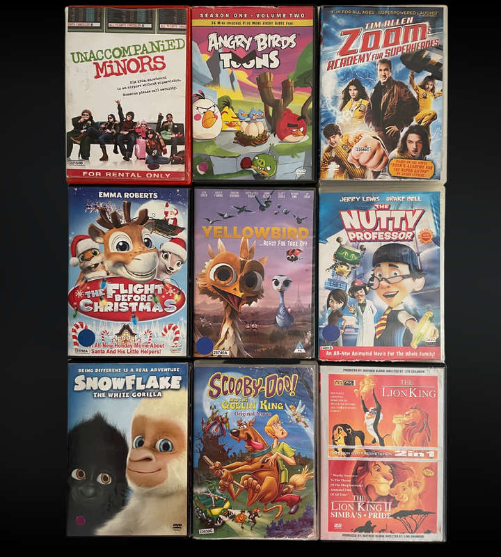 Clearance sale - 60+ Family & Kids' Movie Collection | Animated & Live-Action | Used