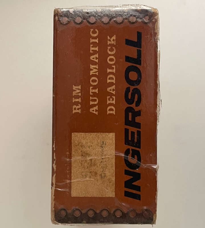 Rare Find Vintage Ingersoll "Impregnable" 10 Lever Rim Automatic Deadlock No. 71 - Unused