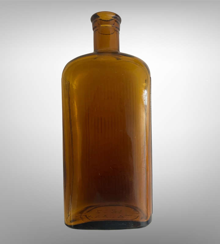 Vintage Amber Glass POISON | VERGIF Bottles  Set of 5  Bargain Clearance!