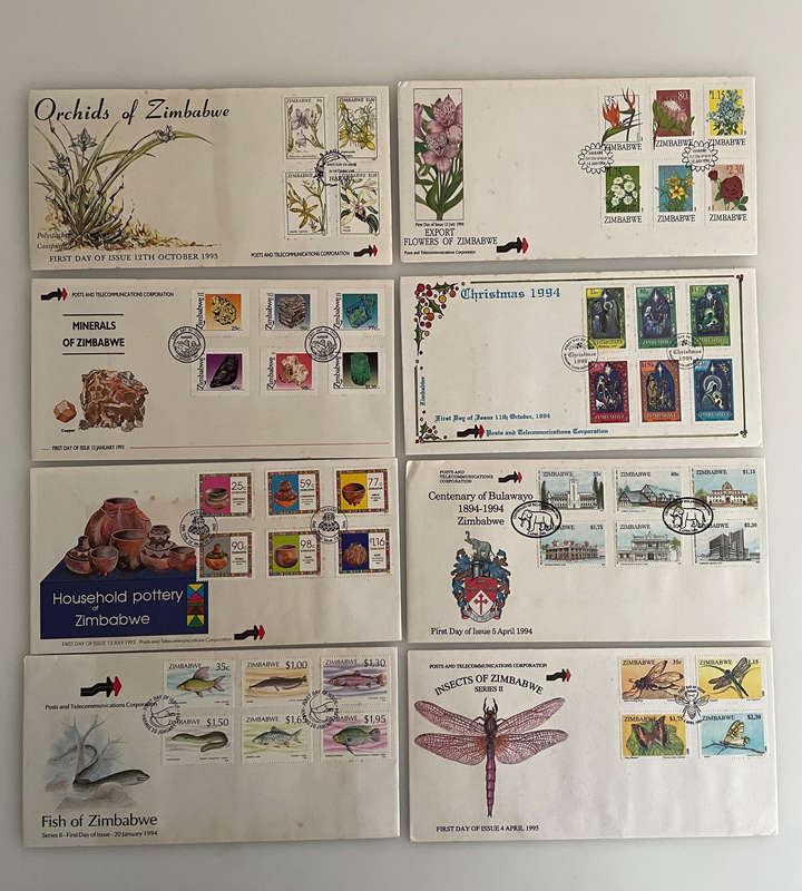 FDC- Zimbabwe First Day Cover & Postcard Collection (1982-1996)  Political, Natural & Postal