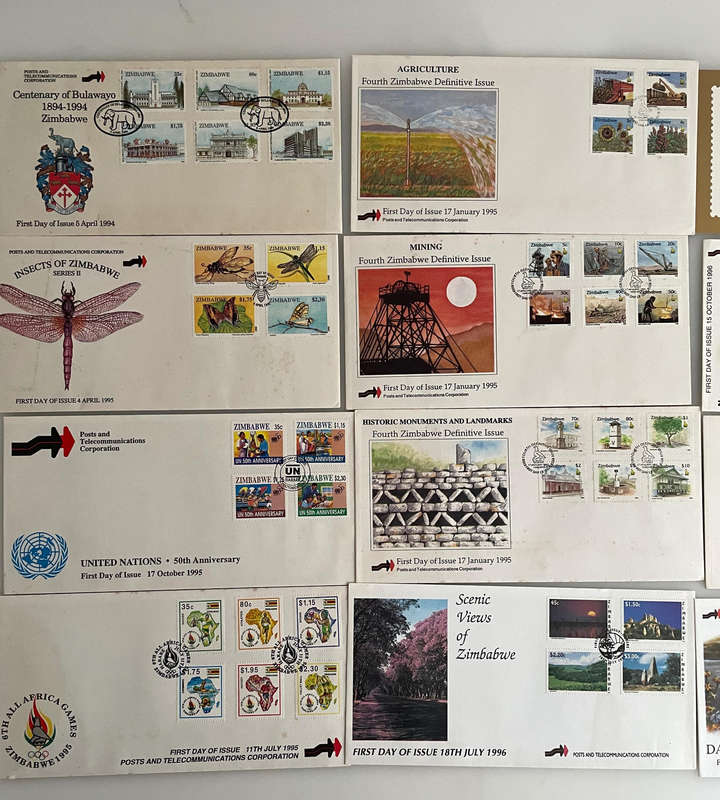 Zimbabwe First Day Covers & Philatelic Lot (1980-1996)  60+ Items Incl. Independence, Nature,