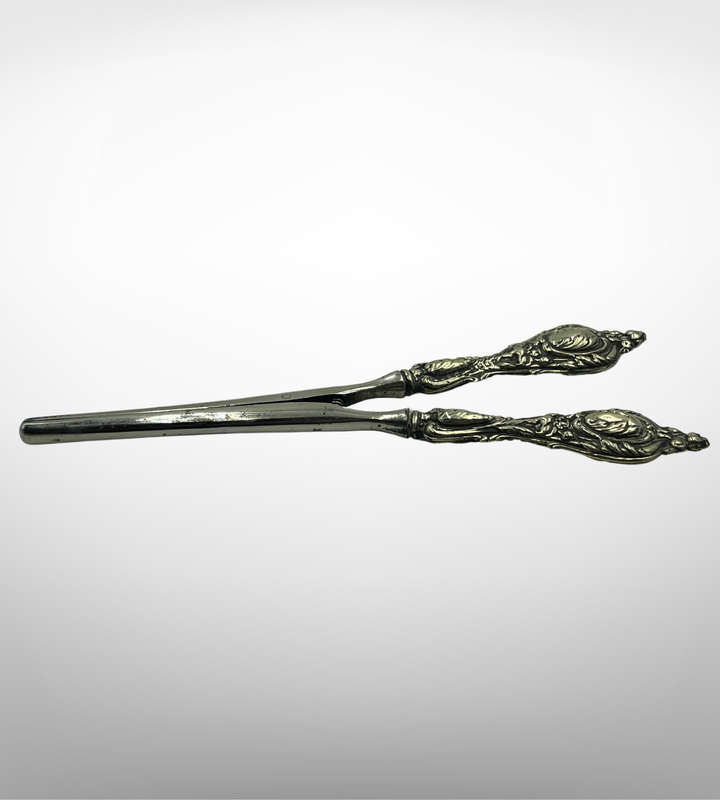 Antique Glove Stretcher | Ornate Design | Reg. 16119 | Silver Plate Patina | c. Late 1800s
