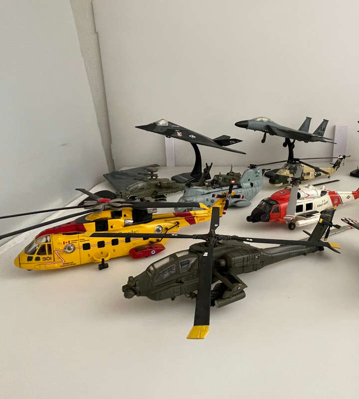 27 Model Aircraft Collection  Metal & Plastic, As-Is Auction with Stands & Accessories