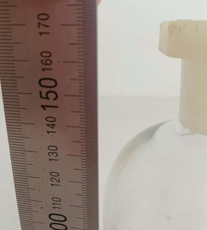 Vintage 500ml Clear Glass Apothecary Bottle with Flat Plastic Stopper