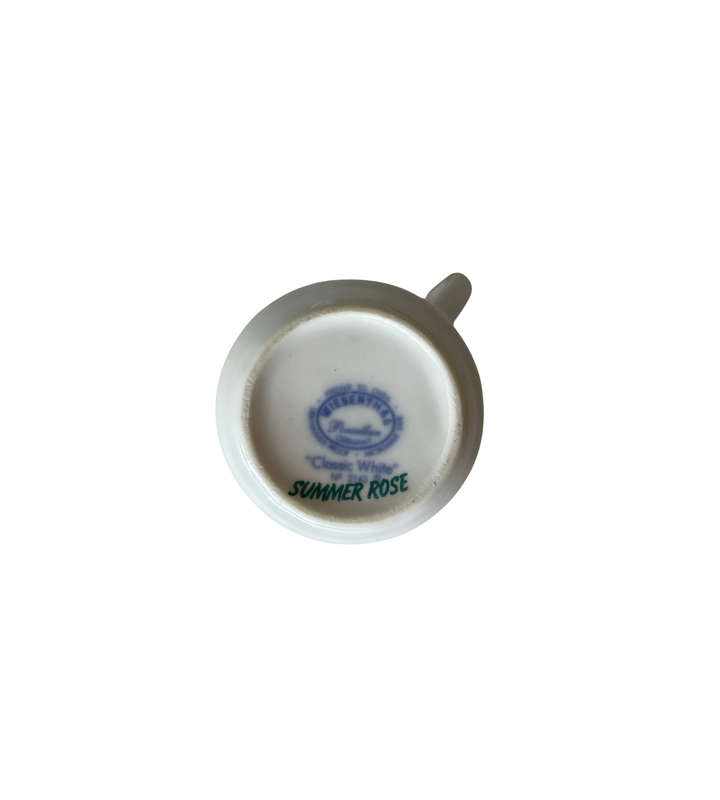 Wiesenthal German Porcelain Summer Rose Pattern Tea Set  Classic White No. 2142