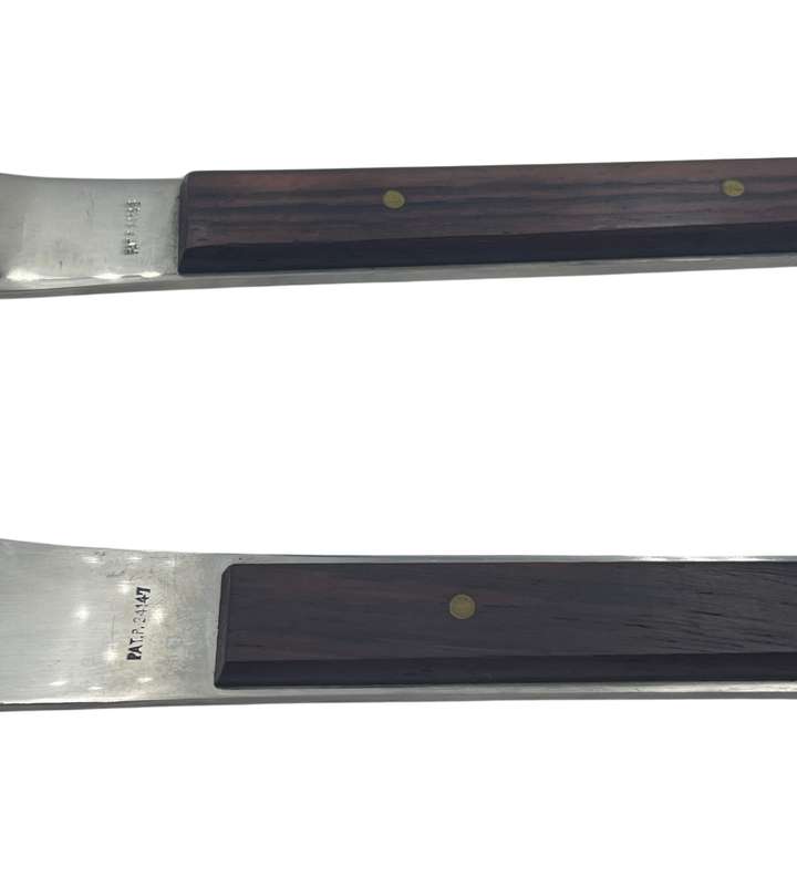 YAX Solid Stainless Steel Carving Set with Wood Handles (26 cm x 27 mm)