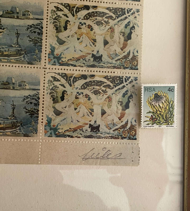 Walter Battiss Fook Island Postage Stamps Signed by Giles Battiss | Limited Edition 17/20 | Framed