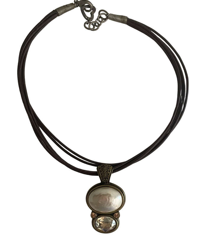Miglio Designer Leather Necklace Lot  Set of 7