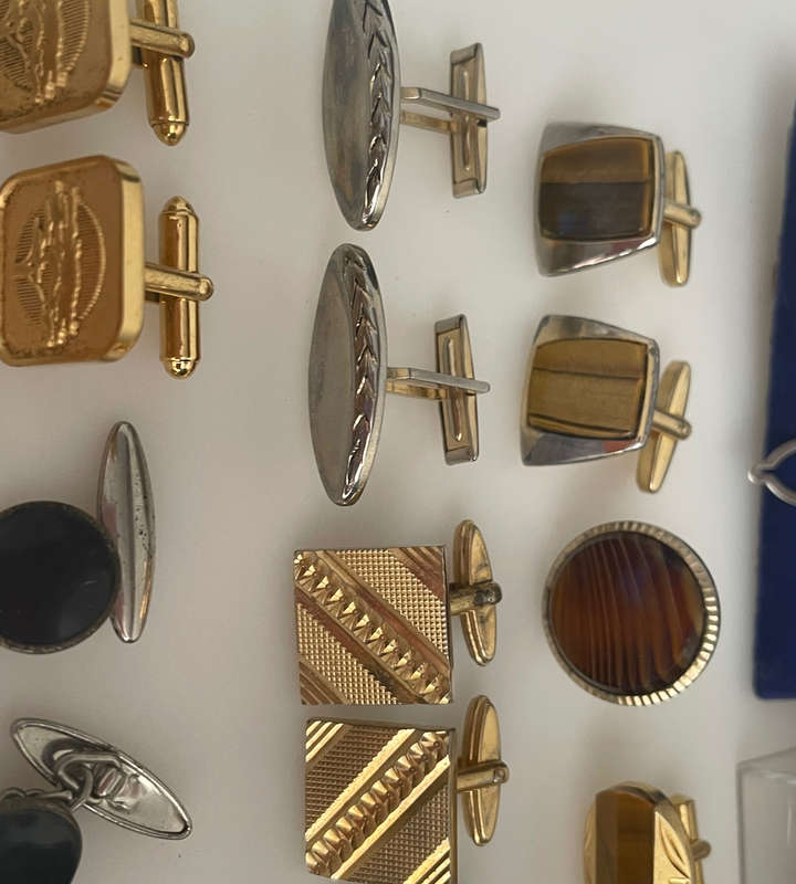 Vintage Cufflink & Tie Clip Collection  Mixed Lot | Stratton, Swank, Crown Jewelry