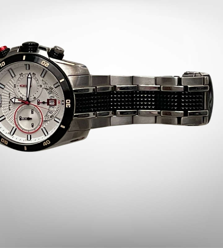 Men's Sterling Chronograph Watch  Heavy & Bold Design  Stainless Steel  Used Condition