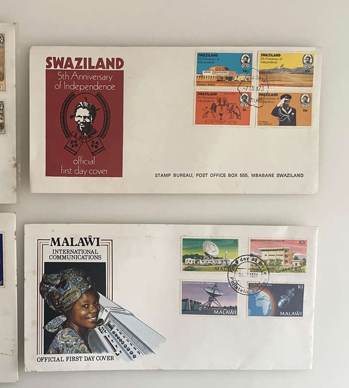 Lot of 4 First Day Covers  Malawi & Swaziland | 19731981 | Independence, Christmas, Communications