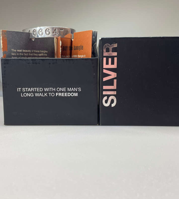 Nelson Mandela 46664 Pure Silver Bangle | 1st Edition | Limited Edition with Serial Number