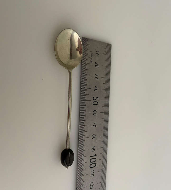 Vintage Set of 8 EPNS Silver-Plated Coffee Bean Spoons  Mid-Century  Some Plate Wear
