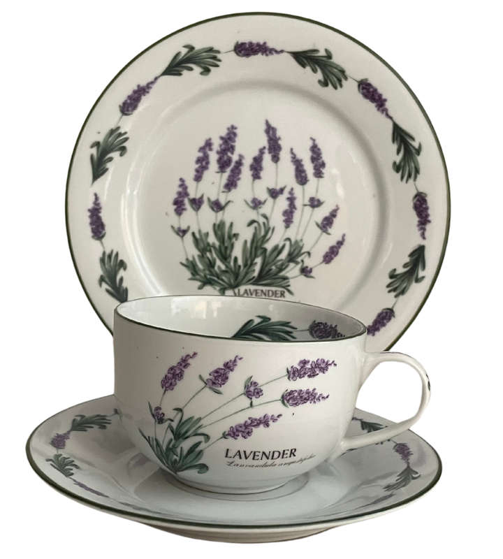 WIESENTHAL "Lavender" Trio - Cup, Saucer, and Side Plate