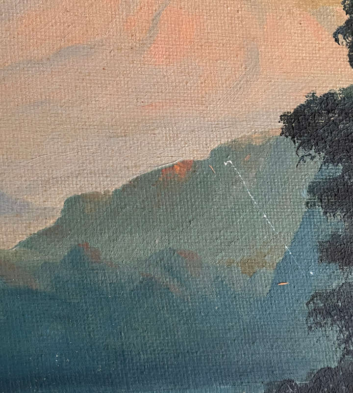 SIGNED ORIGINAL OIL PAINTING BY SOUTH AFRICAN ARTIST W. STEENBERG LARGE VINTAGE LANDSCAPE  SOLD