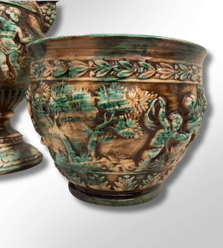 Rare Vintage Capodimonte Vase and Planter Set - Large