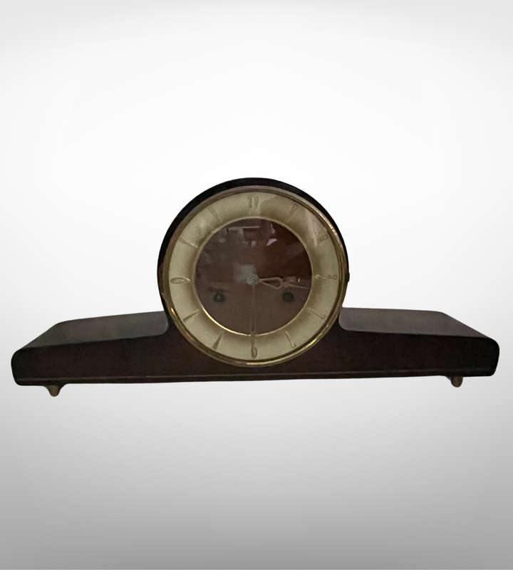 Lot of 3  Clocks  British 10-Day Striking Mantel Clock, Hermle Art Deco Mantel Clock, Hermle Art De