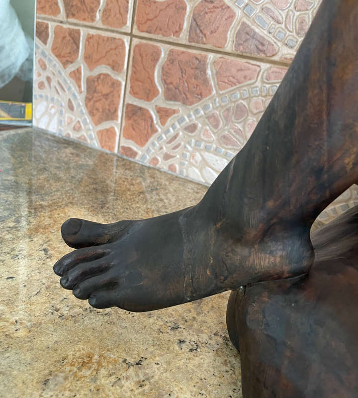 Large 77cm Hand-Carved Wooden Sculpture  Balinese Female Nude - Price Reduced