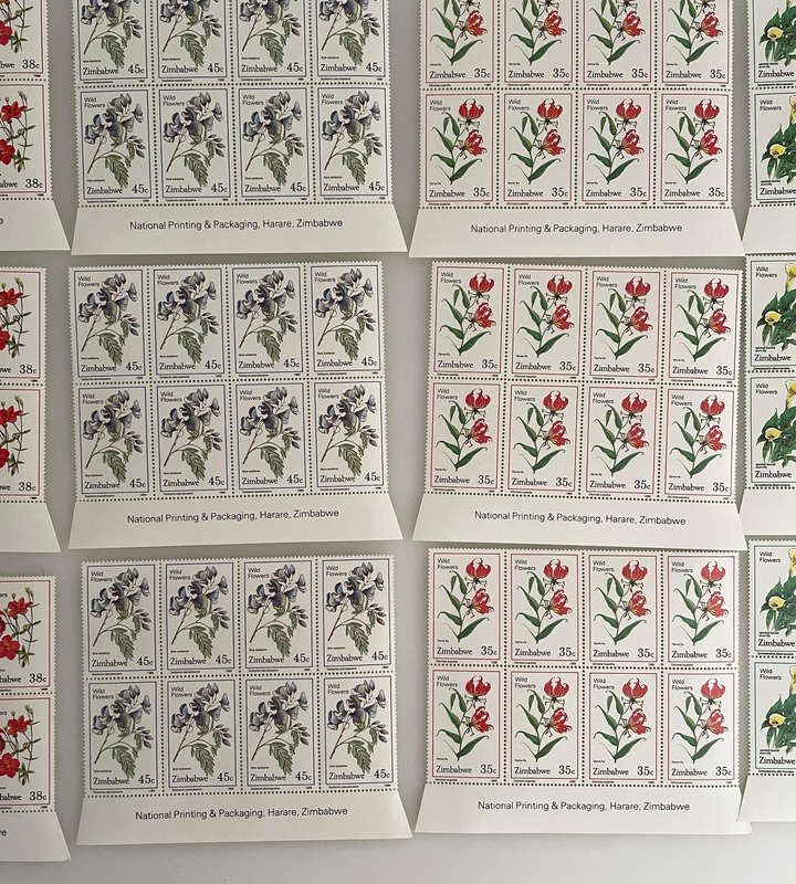 Zimbabwe Wildflower Stamps  1985 & 1989  MNH Blocks & Singles  252 Stamps Total
