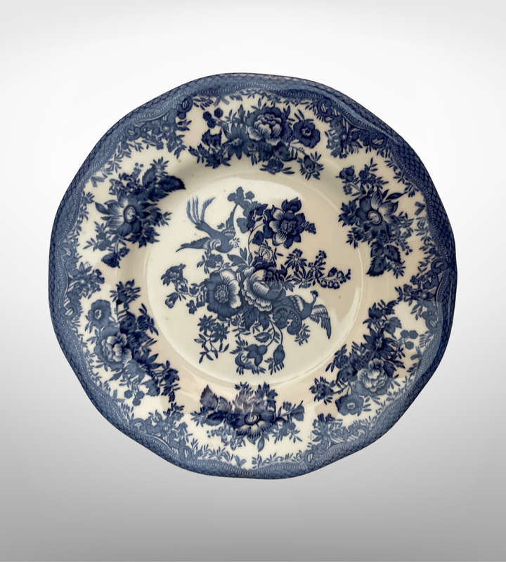 Vintage Enoch Wedgwood & Co 4-Piece Decorative Plate Set  Countryside & Woodland Transferware