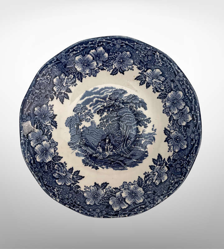 Vintage Enoch Wedgwood & Co 4-Piece Decorative Plate Set  Countryside & Woodland Transferware