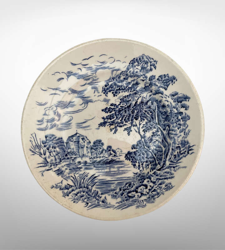 Vintage Enoch Wedgwood & Co 4-Piece Decorative Plate Set  Countryside & Woodland Transferware