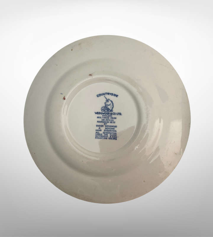 Vintage Enoch Wedgwood & Co 4-Piece Decorative Plate Set  Countryside & Woodland Transferware