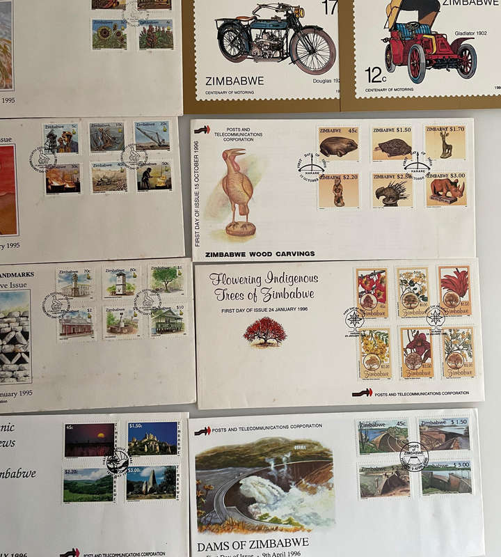Zimbabwe First Day Covers & Philatelic Lot (1980-1996)  60+ Items Incl. Independence, Nature,