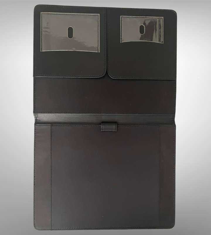 Lot of 3 Black A4 Pleather Professional File Folders | Used Condition