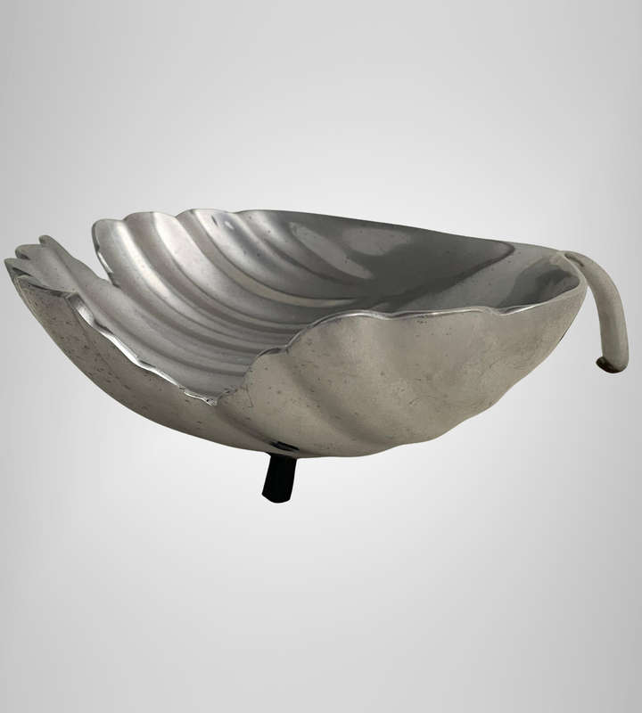 Large 36cm Pewter Shell Fruit Bowl  Kaleidoscope Designs  Statement Centrepiece