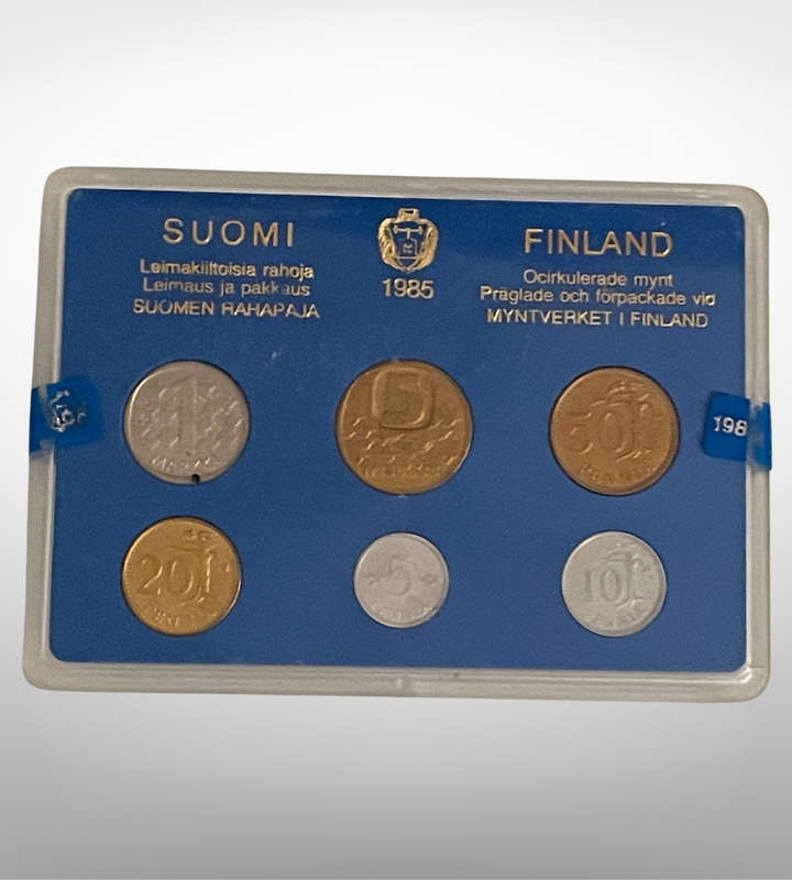 1985 Finland Proof Coin Set in Slab | Complete & Encased | 14.8 x 15 x 8 cm- Reduced!
