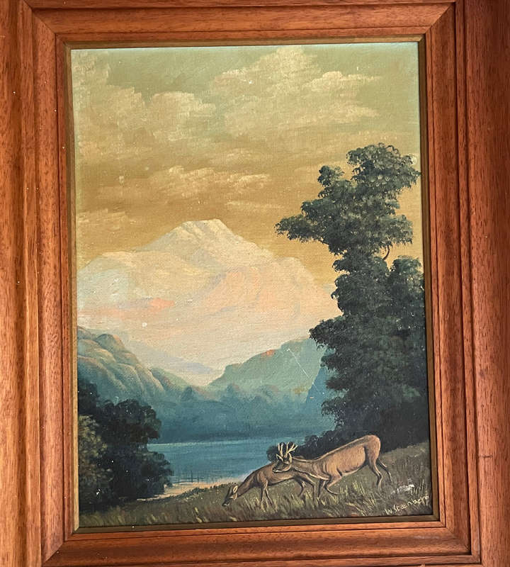 SIGNED ORIGINAL OIL PAINTING BY SOUTH AFRICAN ARTIST W. STEENBERG LARGE VINTAGE LANDSCAPE  SOLD