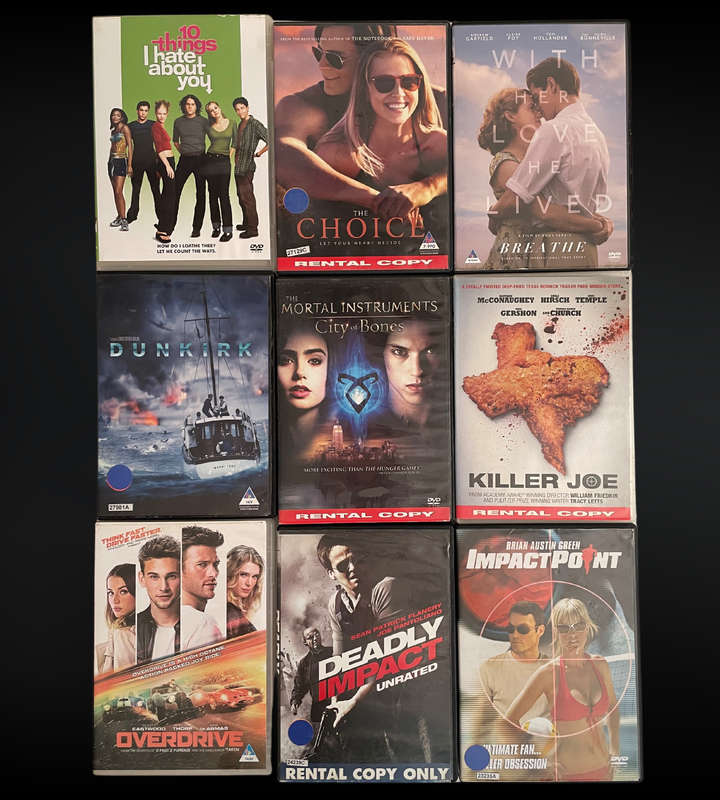 Reduced to clear - 90+ Mixed DVDs  Horror, Thriller, Comedy, Action, Drama & Romance!