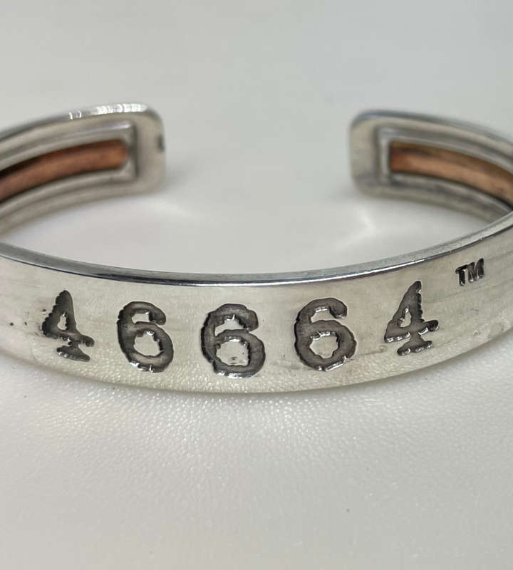 Nelson Mandela 46664 Pure Silver Bangle | 1st Edition | Limited Edition with Serial Number