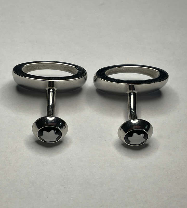 Price Reduced! - Montblanc 925 Sterling Silver Cufflinks  Modern Design, 19.7g, Boxed