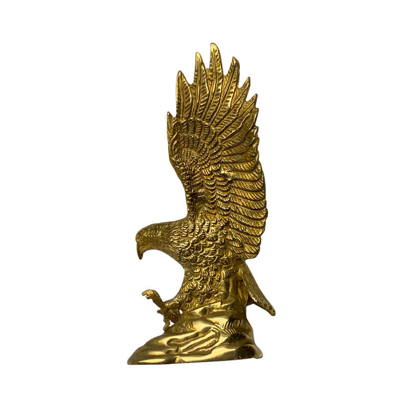 Vintage Brass Flying Eagle Sculpture  Feng Shui and Vastu Décor