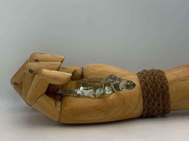 Ngwenya Glass Crocodile Ornament: Small Glass Collectible from Swaziland
