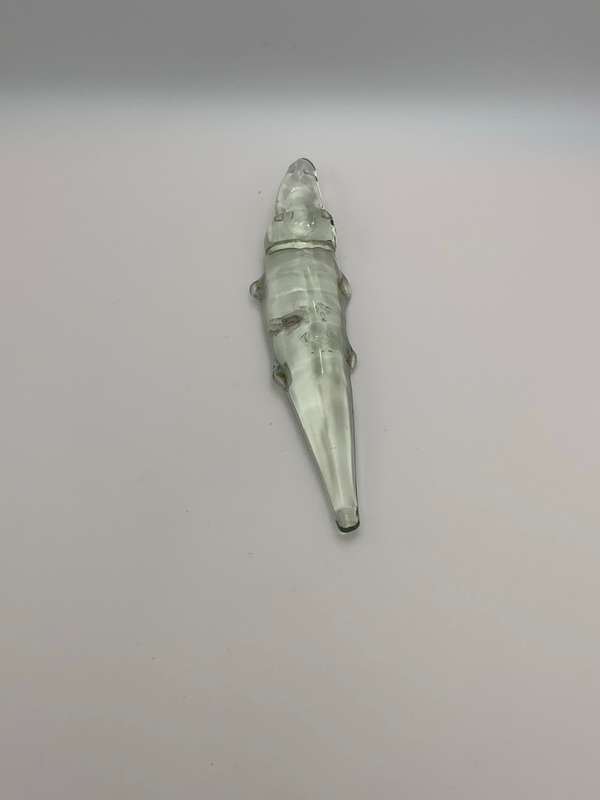 Ngwenya Glass Crocodile Ornament: Small Glass Collectible from Swaziland