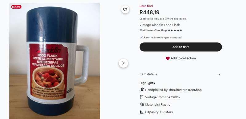 2x Vintage 1970s-80s Aladdin HY-LO Wide Mouth Thermos Flasks  Collectible Retro Pieces