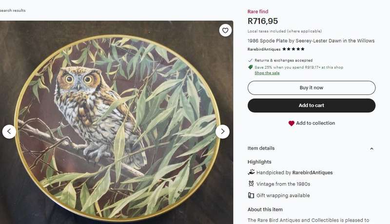 Hamilton Collection "Winter Vigil" Owl Plate by Seerey-Lester - 1986 Limited Edition
