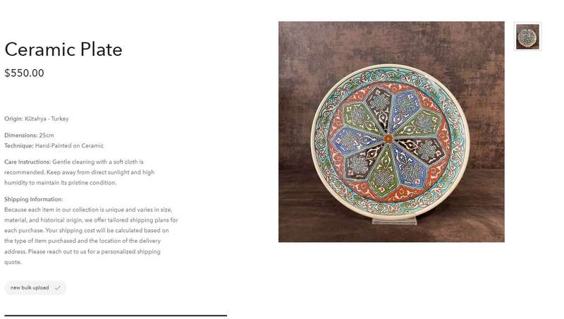 Turkish Hand-Painted Wall Plate  23 cm, Polychrome Ceramic with Moorish Design, Kütahya Mark