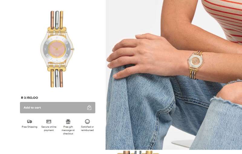 Reduced! Swatch IRONY DIAPHANE TRI Gold Women's Swiss Watch - Superb Condition