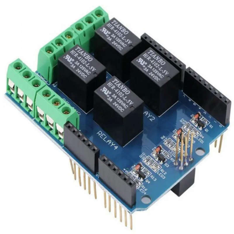 4 channel 5v relay shield module