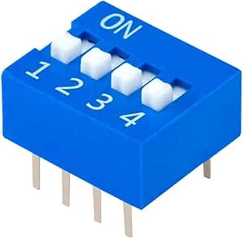 DIP Switch (SPST) 4 Positions Size: 11.2* 9.9* 10.7