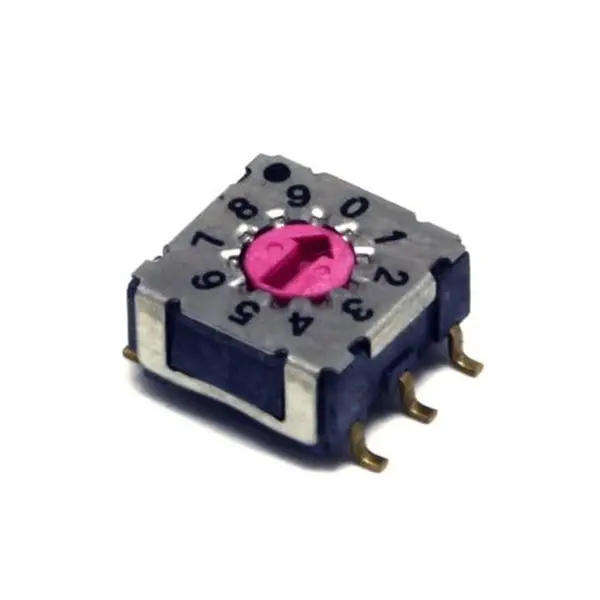 10 Way Surface Mount DIP Switch, Rotary Flush Actuator