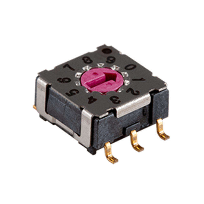 10 Way Surface Mount DIP Switch, Rotary Flush Actuator