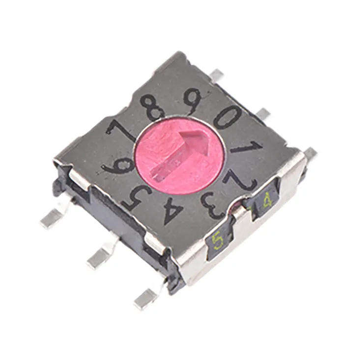 10 Way Surface Mount DIP Switch, Rotary Flush Actuator