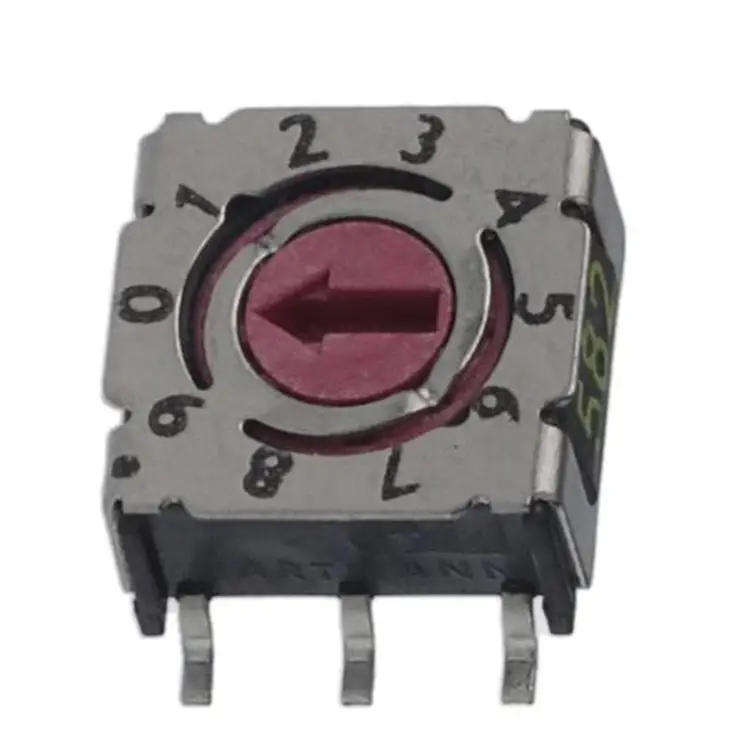 10 Way Surface Mount DIP Switch, Rotary Flush Actuator